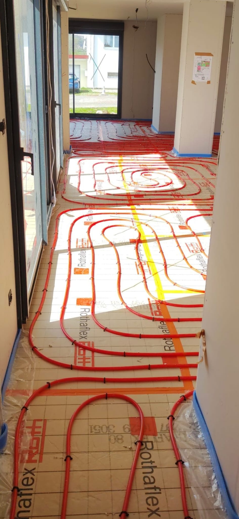 Installation plancher chauffant